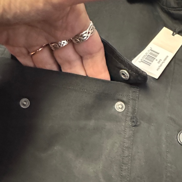 Martha Stewart NWT M Black UTILITY 100% tencel Button-Up shirt - Picture 3 of 5